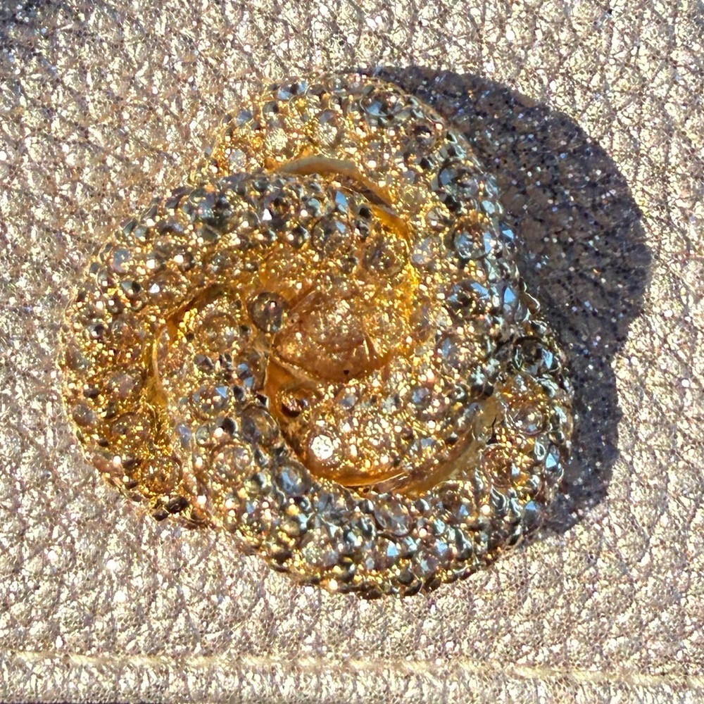 MICHELLE WILHITE  Robbie Mini Flap Metallic Clutch Bag - Picture 5 of 9